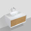 Ella Wall Mounted Double Bathroom Vanity Set with MDF Laquered Countertop